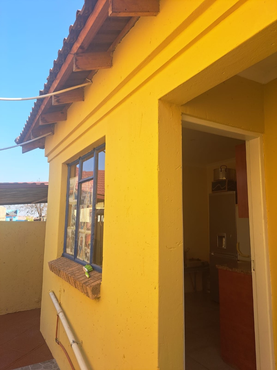 Exterior wall plastered and painted
